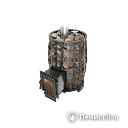 Дровяная печь-каменка Везувий Легенда Русский пар Ковка 24 (270) в Звенигороде