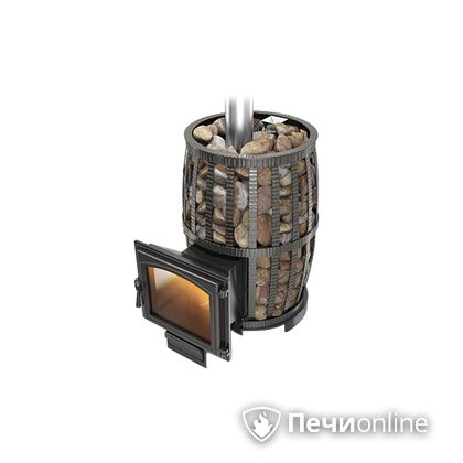 Дровяная печь-каменка Везувий Легенда Русский пар Ковка 24 (240) в Звенигороде