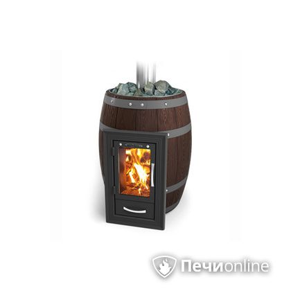 Дровяная печь-каменка TMF Вариата Inox Люмина КТК Баррель палисандр в Звенигороде