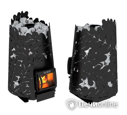 Дровяная печь-каменка GrillD Dubravo 180 short black в Звенигороде