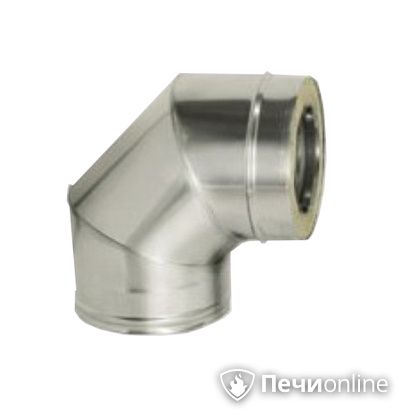 Дымоход Дымок Колено 90° с изоляцией 0,8 мм. OТFR90  120/200 в Звенигороде
