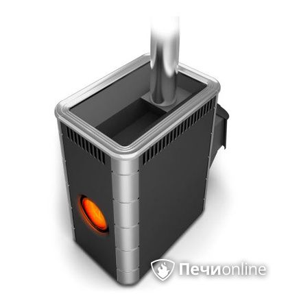 Дровяная банная печь TMF Аврора Inox ДА Иллюминатор антрацит НВ  в Звенигороде