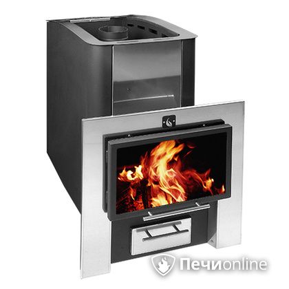 Дровяная банная печь Конвектика 12 Плазма антрацит в Звенигороде