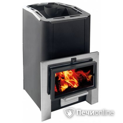Дровяная банная печь Конвектика Ниагара 18 Плазма антрацит в Звенигороде