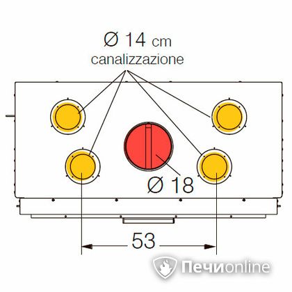 Каминная топка Edilkamin BLOKK 90 V nero в Звенигороде