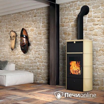 Печь-камин Edilkamin Flamma 24 kw V.C. Pergamena с Т/О в Звенигороде