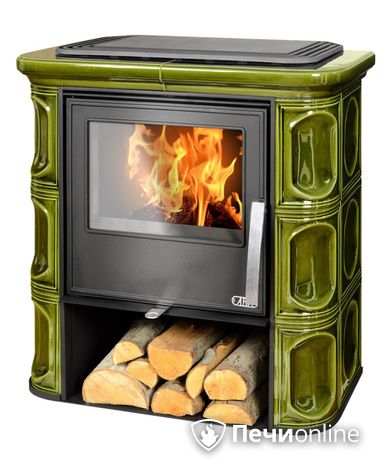 Печь-камин ABX Florencie, зеленая в Звенигороде