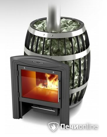 Дровяная банная печь TMF Саяны Carbon Витра в Звенигороде