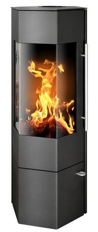 Печь-камин ABX Vegas, черная сталь в Звенигороде