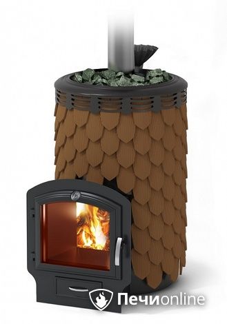 Дровяная банная печь TMF Альфа Панголина Лайт Inox ЧДБСЭ ЗК терракота в Звенигороде