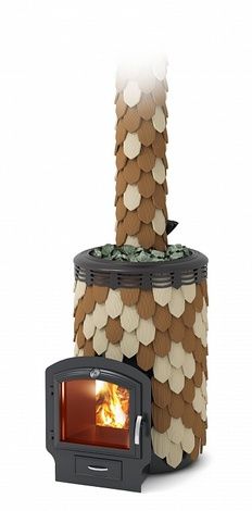 Дровяная банная печь TMF Альфа Панголина Inox ЧДБСЭ ЗК шамот- терракота в Звенигороде