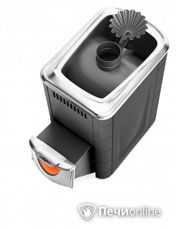 Дровяная банная печь TMF Ангара 2012 Inox ДНС ЗК антрацит в Звенигороде