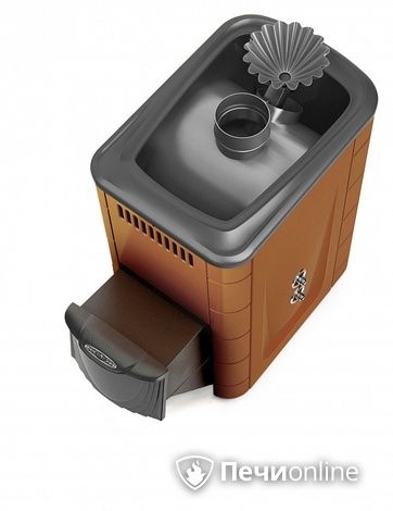 Дровяная банная печь TMF Ангара 2012 Inox ДА ЗК ТО терракота в Звенигороде