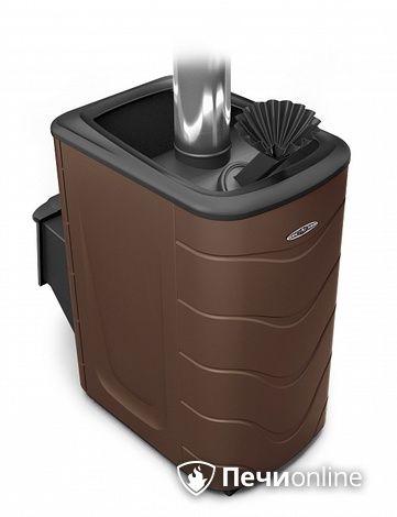 Дровяная банная печь TMF Гейзер 2014 Inox ДА ЗК шоколад в Звенигороде