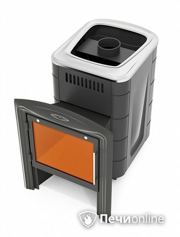 Дровяная банная печь TMF Компакт 2017 Inox Витра антрацит в Звенигороде