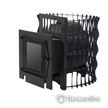 Дровяная банная печь Протопи Чугунка 16 Подкова С в Звенигороде