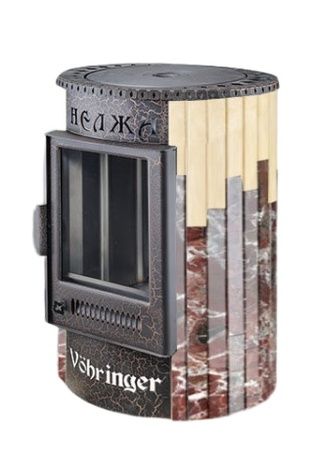 Отопительно-варочная печь Ферингер  Нелжа ПФ (Талькохлорит+"Окаменевшее дерево") в Звенигороде