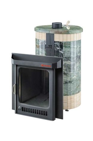 Печь для бани Ферингер  Оптима ПФ ("Окаменевшее дерево" перенесённый рисунок+Жадеит) в Звенигороде