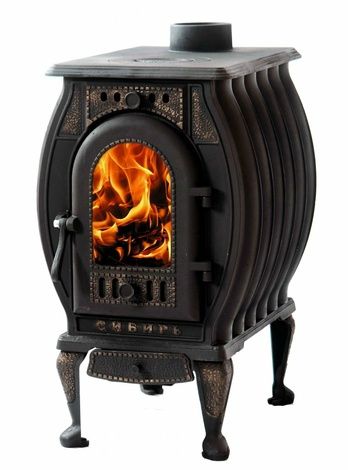 Отопительно-варочная печь Сибирь  чугунная "Сибирь-8" со стеклом в Звенигороде