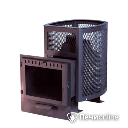Дровяная банная печь НМК Сибирь Сибирь 20 сетка зк, панорама в Звенигороде