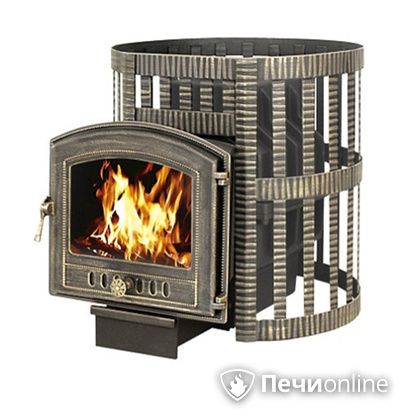 Дровяная банная печь Везувий Легенда Ковка 22 (224) чугун в Звенигороде