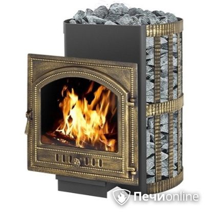 Дровяная банная печь Везувий Скиф Ковка 22 (205) в Звенигороде