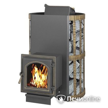 Дровяная банная печь Везувий Скиф с закрытой каменкой (270) в Звенигороде