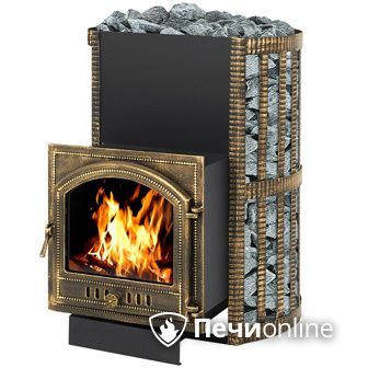 Дровяная банная печь Везувий Скиф Ковка 38 (205) в Звенигороде