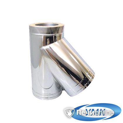 Дымоход УМК Сэндвич-тройник 135° D115х200 Н+Оц 10 мм 05 мм. по воде в Звенигороде