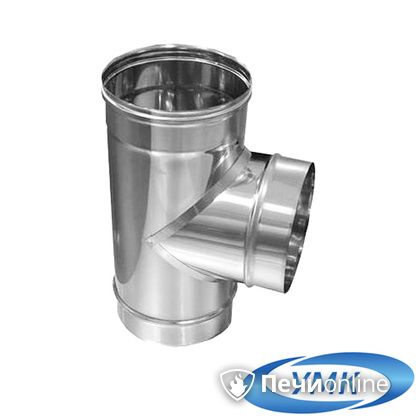 Дымоход УМК Тройник 90° D140 1.0мм нержавейка в Звенигороде