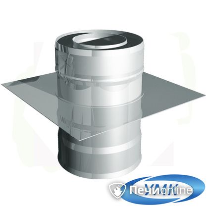 Дымоход УМК Монтажная площадка D150х210 Н+Н 1,0мм 0,5мм по воде в Звенигороде