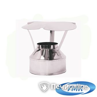 Дымоход УМК Оголовок D80х160 Н+Оц 0.5мм 0.5мм по воде в Звенигороде