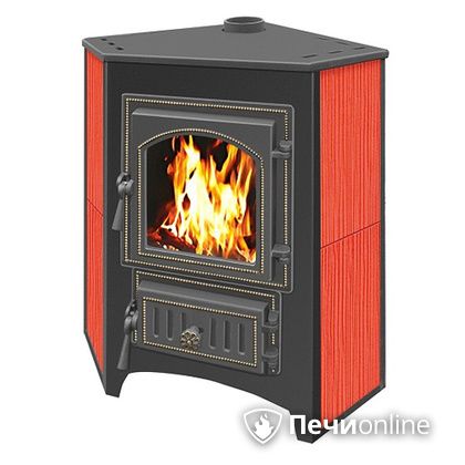 Печь-камин Везувий ПК-01(220) угловой красный в Звенигороде