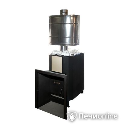 Газовая печь для бани УЗПО Синара Метеорит газо-дровяная антрацит без ГГУ в Звенигороде