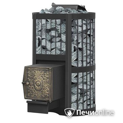 Дровяная банная печь Везувий Ураган Стандарт 22 (ДТ-4) с закрытой каменкой чугун в Звенигороде