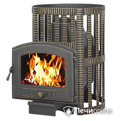 Дровяная банная печь Везувий Легенда Ковка 28 (224) чугун в Звенигороде