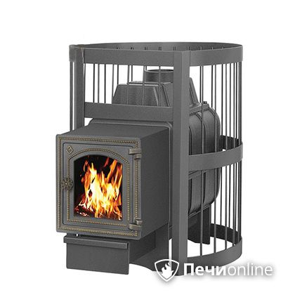 Дровяная банная печь Везувий Легенда Стандарт 16 ДТ-4С чугун в Звенигороде